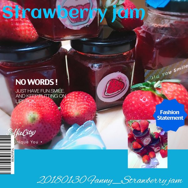 一整顆草莓果醬(香草風味)：Fanny 一起做