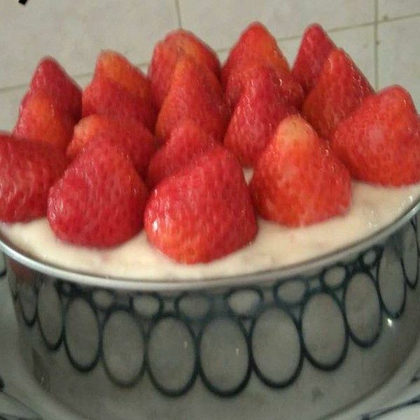 S廚房🍽草莓乳酪蛋糕（免烤箱）：雅涵 一起做