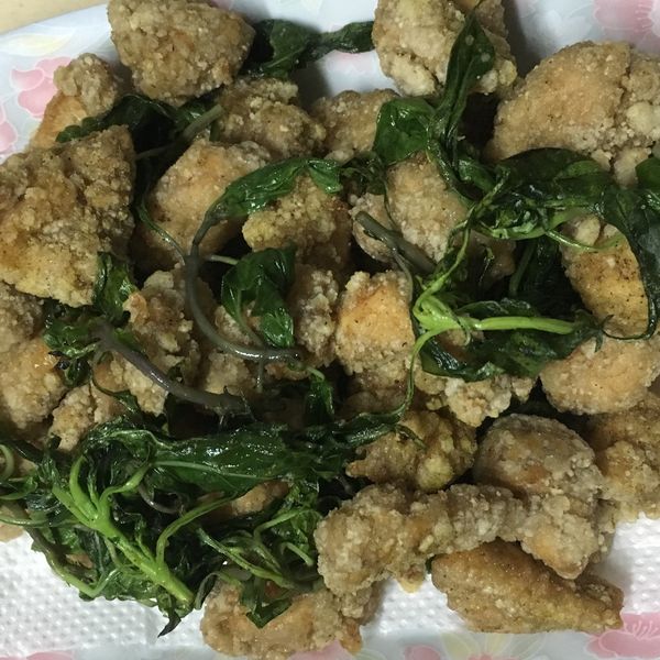 嘴饞了。鹹酥雞：帕克 一起做