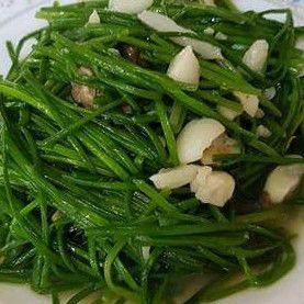 破布子炒水蓮 : 伶如一起做