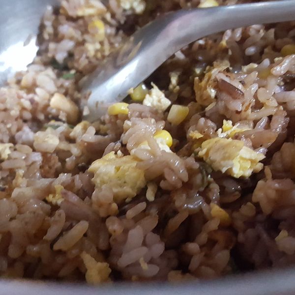 醬油炒飯 : 白菜一起做