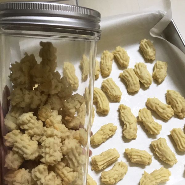 原味、可可擠花餅乾 : YY一起做