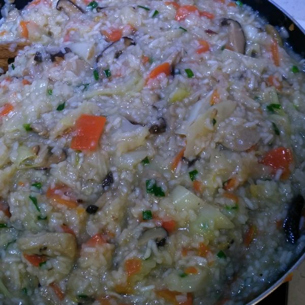 高麗菜鹹粥：jamiegan01 一起做