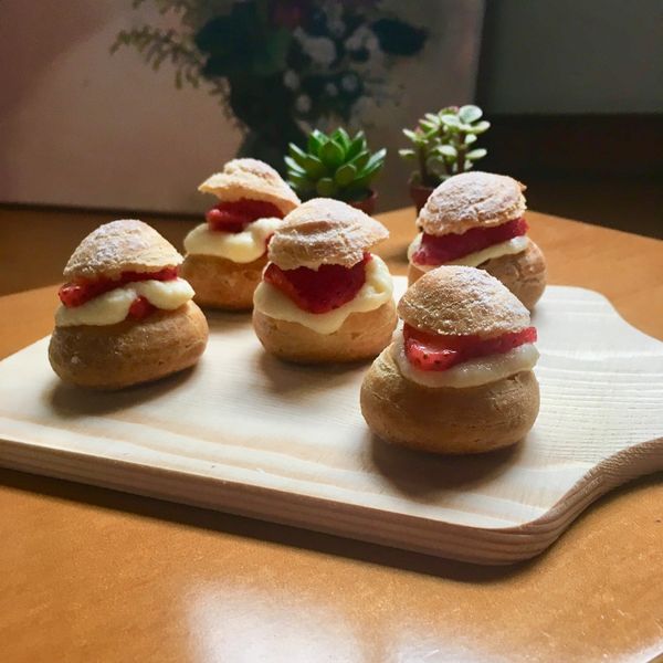 草莓小泡芙 輕鬆做不失敗～ : Wei Ru Chen一起做