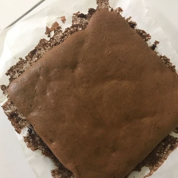 法芙娜可可枕頭蛋糕（燙麵戚風、水浴法）：YY 一起做