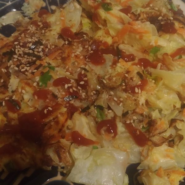 塔香高麗菜煎餅 : Annie一起做