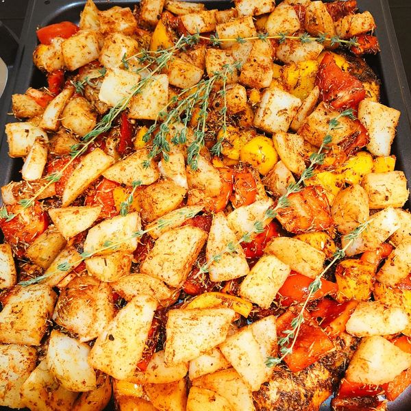 百里香烤雞肉馬鈴薯：Ching Chi Wang 一起做