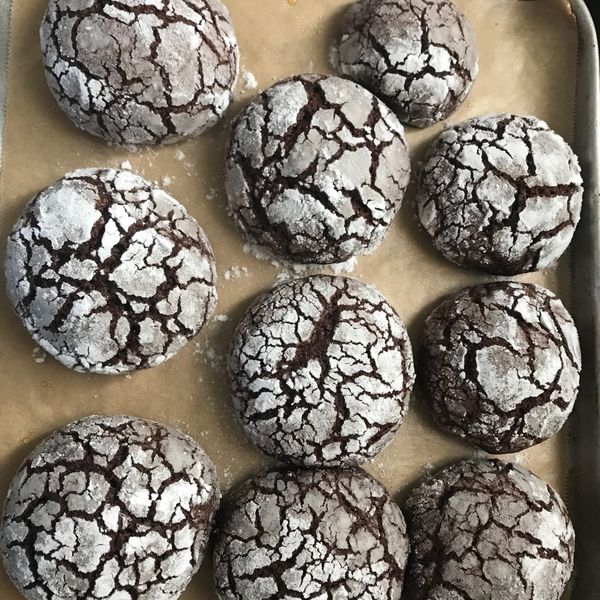 《應景聖誕》雪花裂紋可可餅乾～植物油版本 : Shih-Ching Lo一起做