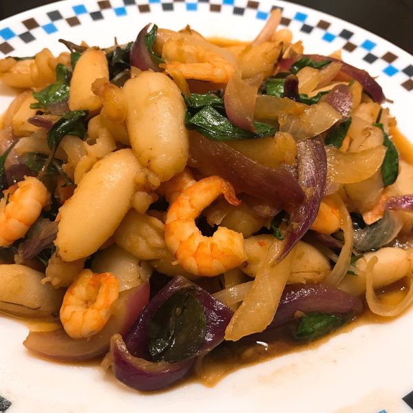 炒蟹腳肉：中文 一起做