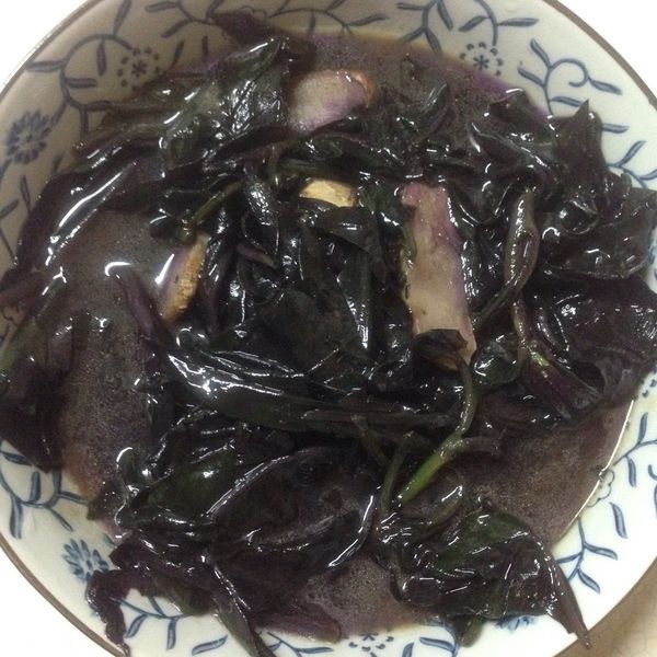 麻油老薑紅莧菜：妮 一起做