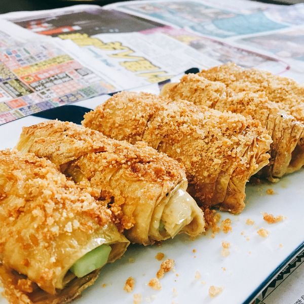 香菜豆皮蔬食捲 : 木木小農的噪咖一起做