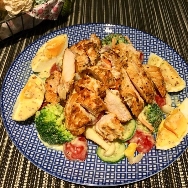 鮮蝦花椰蛋沙拉 : Teana一起做