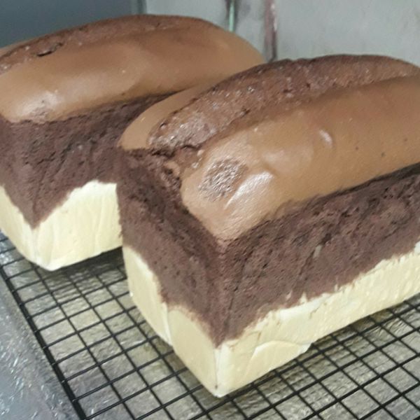 蛋糕吐司(巧克力蛋糕&白吐司)-優雅冬季 : 蔡嘉家一起做