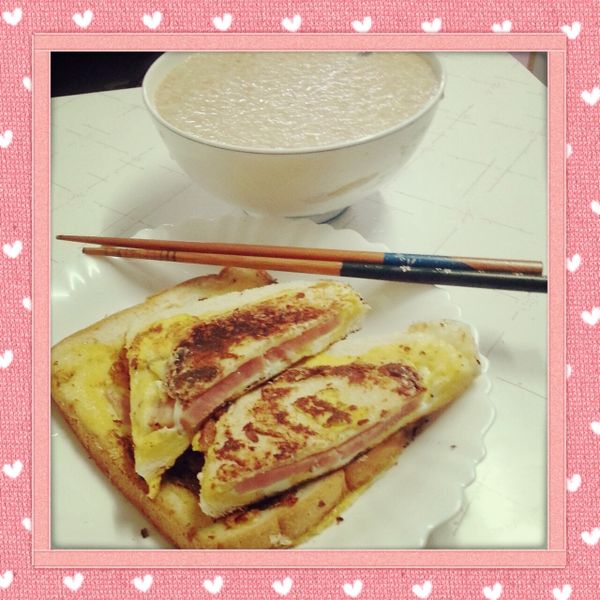 火腿起司蛋口袋三明治 : Chunchun Wong一起做