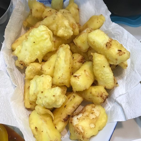 (夜市小吃點心)小心燙口的"脆皮炸鮮奶"：婷婷 一起做