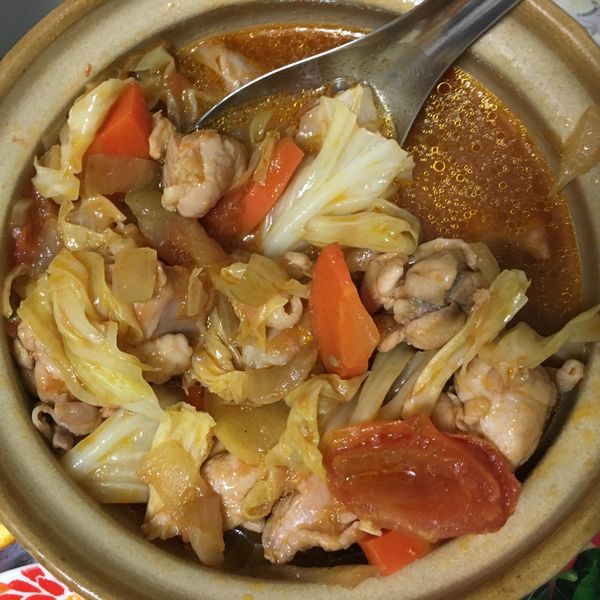 茄汁高麗菜燉雞 : Mia Wu一起做