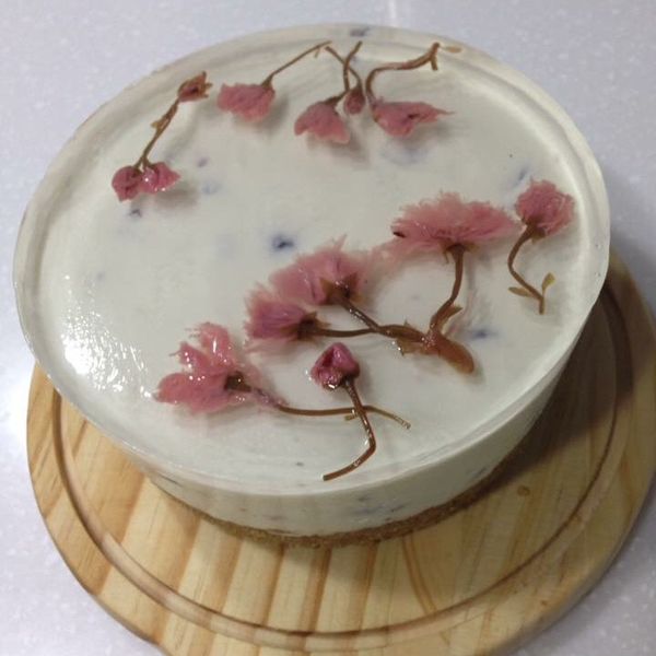 【免烤箱】櫻花草莓粉紅生乳酪蛋糕 : shen一起做