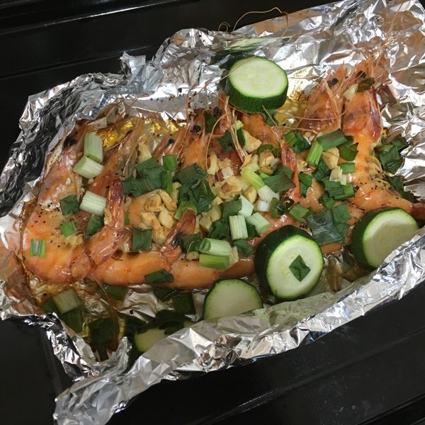 檸檬蒜奶油烤蝦 : 邱小竹一起做