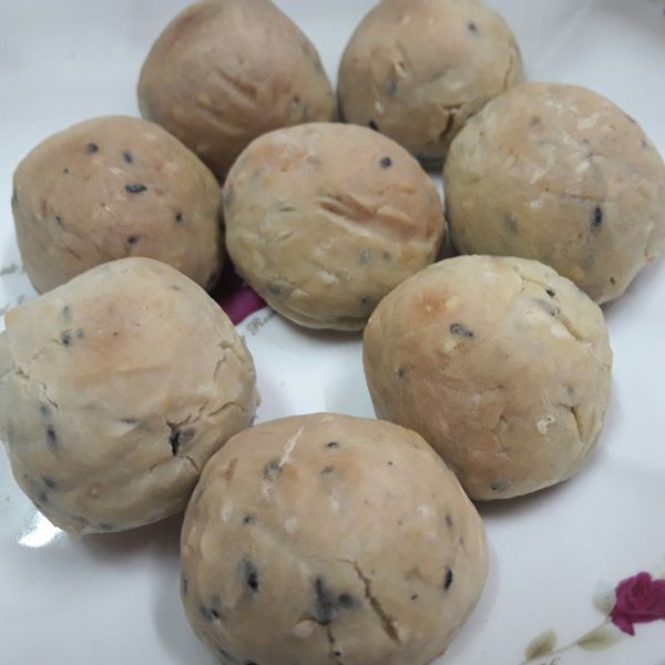 芝麻麻糬球 : FlyHigh 一起做