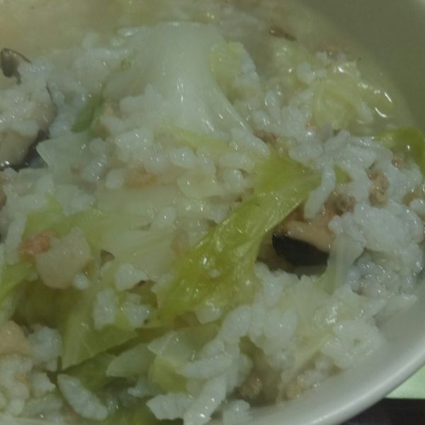 香菇肉絲高麗菜粥 : 吳剛一起做