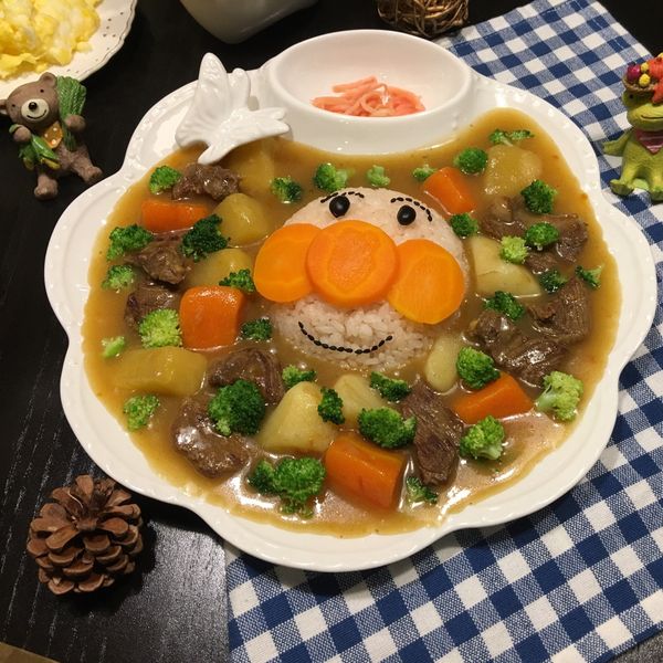 【親子食堂】麵包超人造型咖哩飯飯：林芳如 一起做