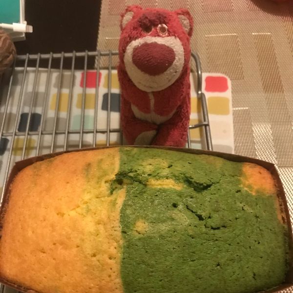 純粹抹茶磅蛋糕（減糖） : 二熊廚房一起做