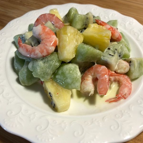 桂冠夏至涼拌 ♥綠果沙拉蝦球♥~1：lisa 一起做