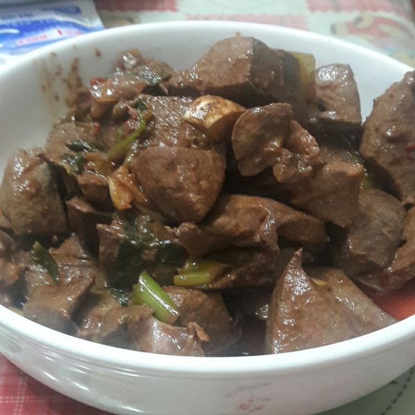 醬炒豬肝【10分鐘出好菜】 : 夜語瞳一起做