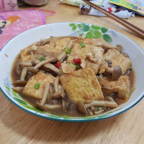 蠔油豆腐菇：冬粉 一起做