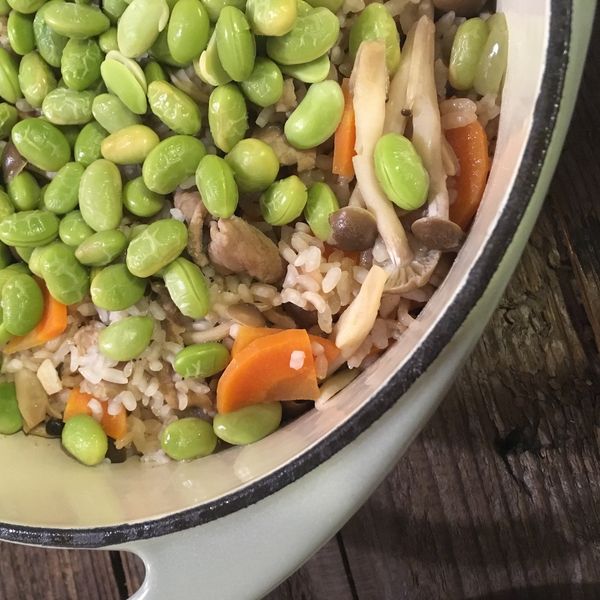 日式雞肉野菇炊飯 : 菜鳥主婦Ｑ一起做