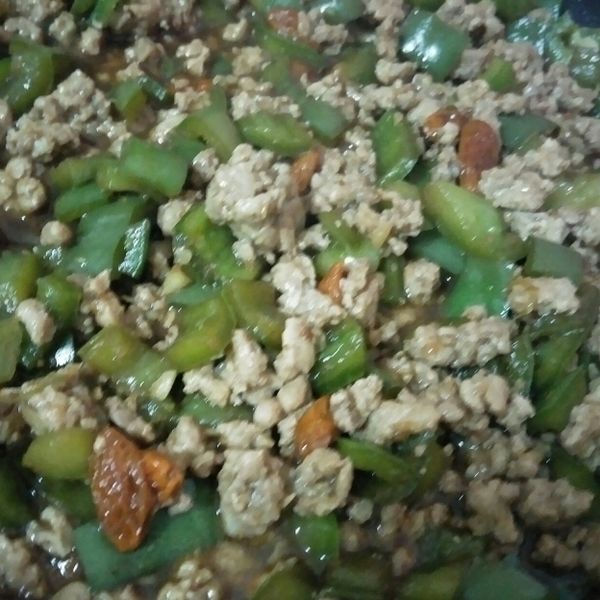 \\拌飯好開胃-沙茶青椒肉末//：翔筑媽咪 一起做