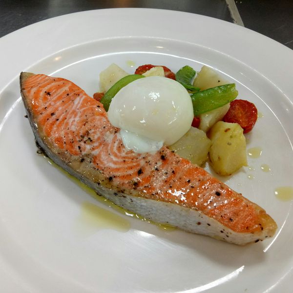 爐烤蔬菜鮭魚佐溫泉蛋 : 陳妍蓉一起做