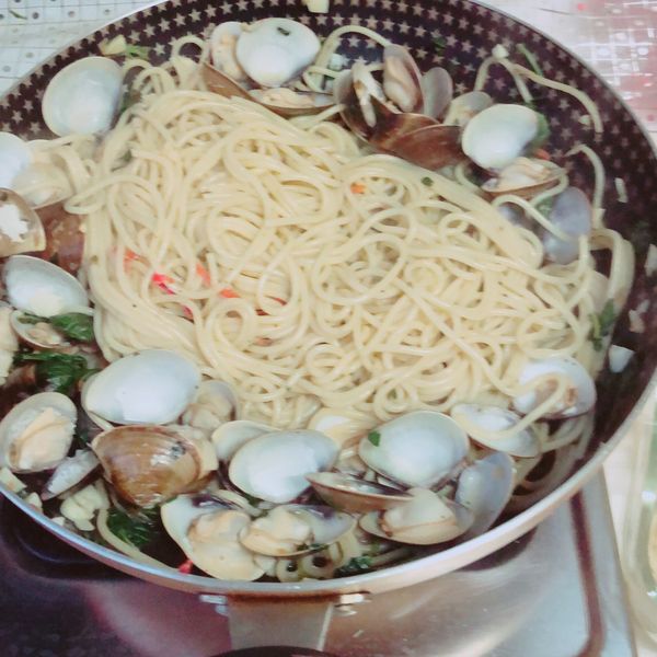 香蒜白酒蛤蜊義大利麵：Joanne 一起做