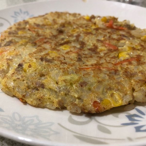 寶寶食譜【鮮蔬豬肉米煎餅】：FuMei Huang 一起做