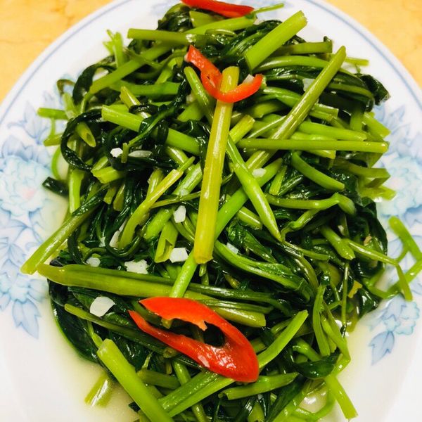 清炒空心菜 : 吳立升一起做