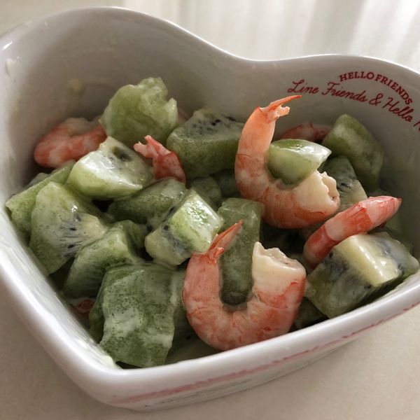 桂冠夏至涼拌 ♥綠果沙拉蝦球♥~1 : Pigleg Huang一起做