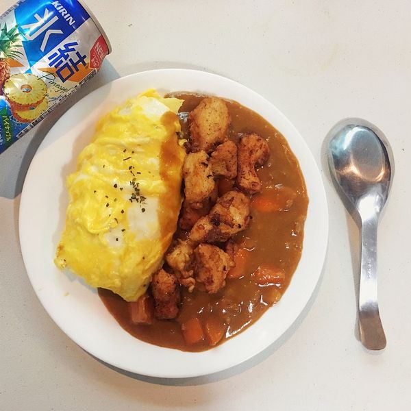 蜂蜜蘋果咖哩牛肉歐姆蛋包飯 #豬氏會社 : Abby一起做