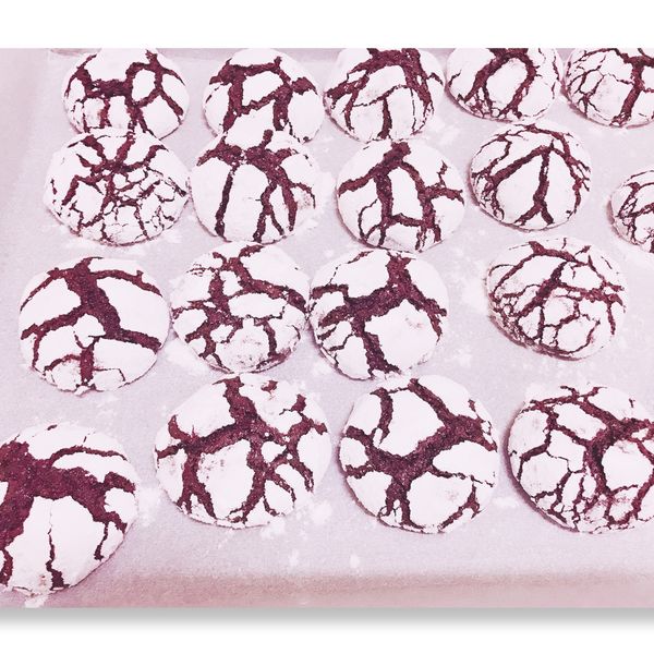 《應景聖誕》雪花裂紋可可餅乾～植物油版本 : 古明正一起做