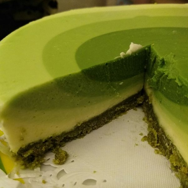 抹茶漸層乳酪蛋糕 （6吋、免烤箱） : 周稜葳一起做
