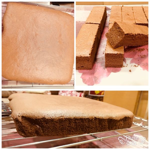 法芙娜可可枕頭蛋糕（燙麵戚風、水浴法）：晶晶 一起做