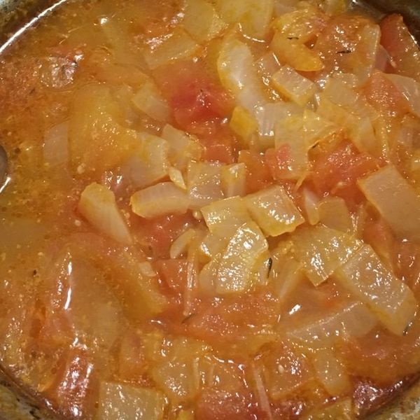 番茄洋蔥濃湯：David 一起做