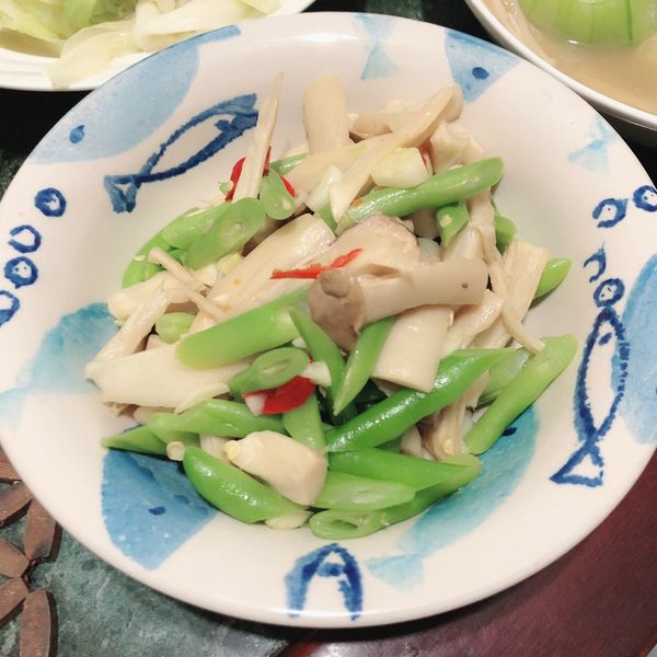 四季豆涼拌杏鮑菇:Joanne 一起做