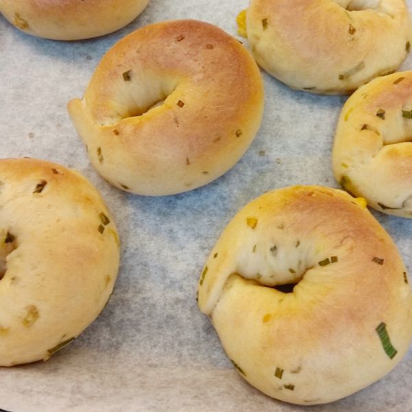 蔥花乳酪貝果 : 李采靜一起做