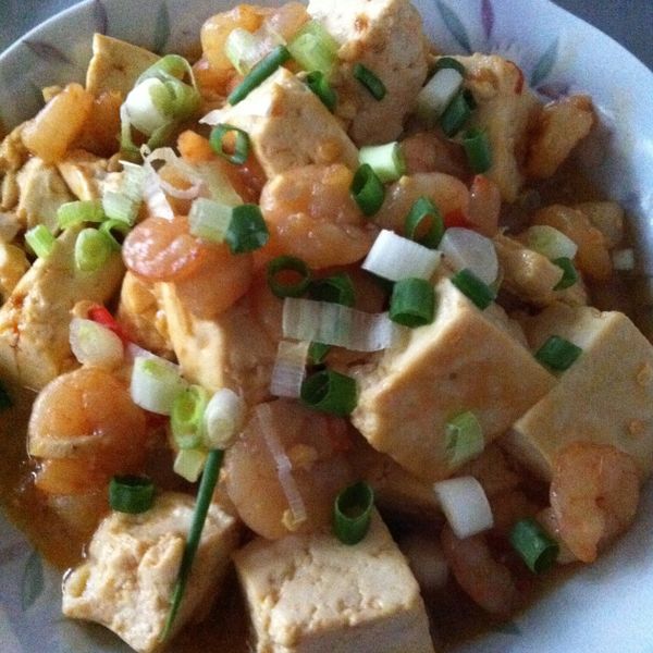 【厚生廚房】紅燒蝦仁豆腐 : Honey mickey一起做