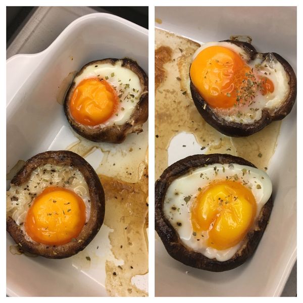 烤太陽蛋香菇：想飛 一起做