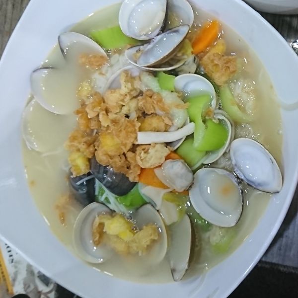 絲瓜蛤蜊麵線：Cheng Xinyi 一起做