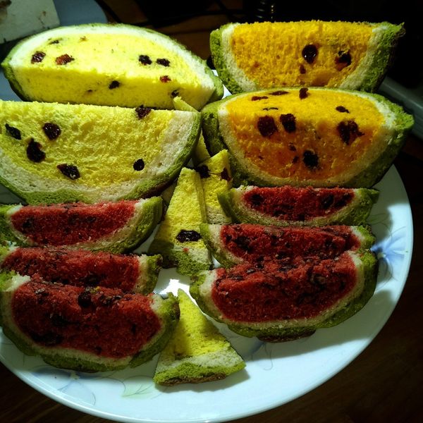 小玉西瓜饅頭 {國際牌水波爐} : 燕居一起做