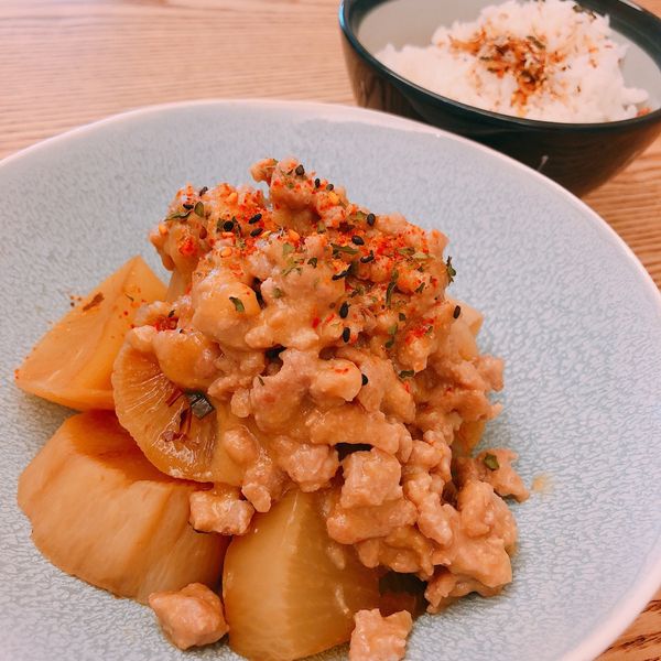 味噌絞肉蘿蔔煮 : Angela Chang一起做