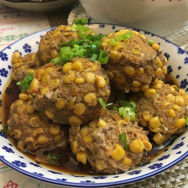 玉米肉丸子(電鍋版)：琳琳 一起做