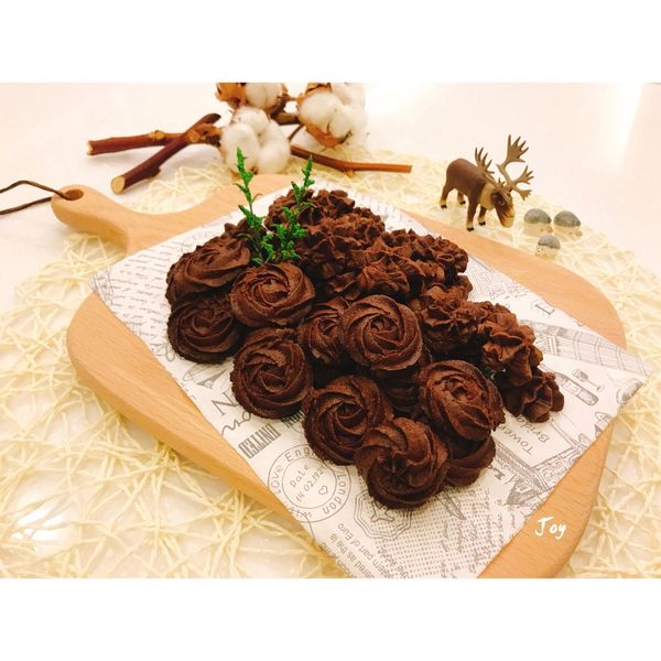 (附圖) ✿ 手工巧克力擠花餅乾 : joy一起做